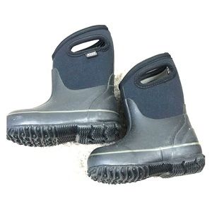 Boys Kids Waterproof Black Boots